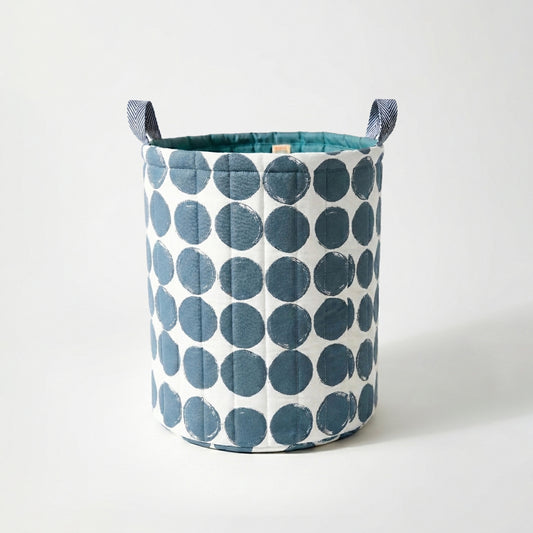 Blue Dotty Bin
